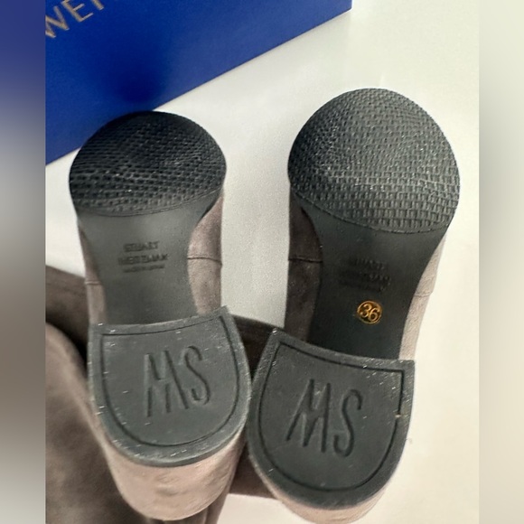 Stuart Weitzman Midland Grey Suede Boots (Never worn) - Picture 4 of 6